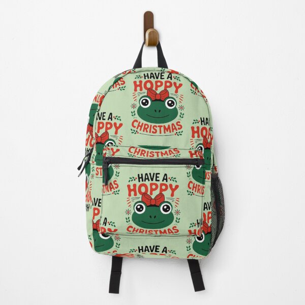 Item preview, Have a hoppy Christmas - funny cute girly frog lovers gift happy vintage retro green designed and sold by Fantasy Cache.