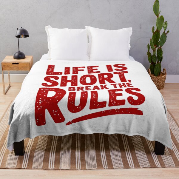 Item preview, Life Is Short, Break The Rules designed and sold by Angry Swan Designs.