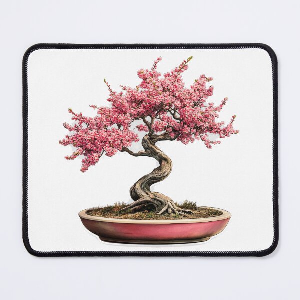 Item preview, Bonsai lover pink tree in the pot sticker designed and sold by SmileshareShop.