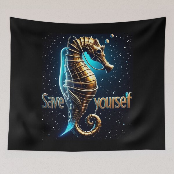 Item preview, Alvesart - Space Seahorse - Save Yourself designed and sold by Alvesart.