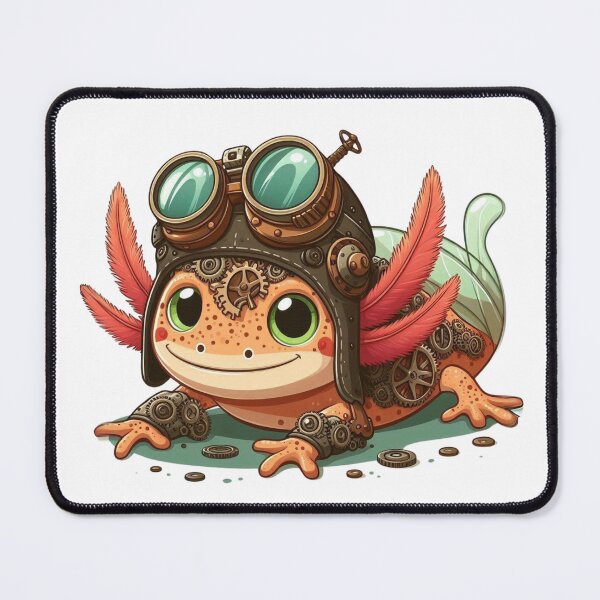 Item preview, CUTE AXALOTL STEAMPUNK designed and sold by cami gallo.
