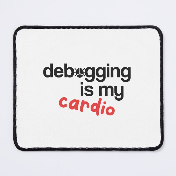 Artikelvorschau, Debuggen ist mein Cardio-QA-Humor-Design entworfen und verkauft von SleekVisuals.
