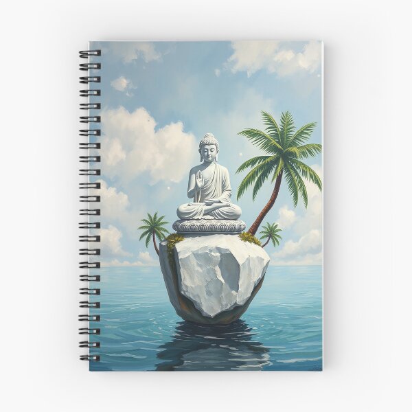 Item preview, The Buddha on a white marble rock designed and sold by MartialArtisan.