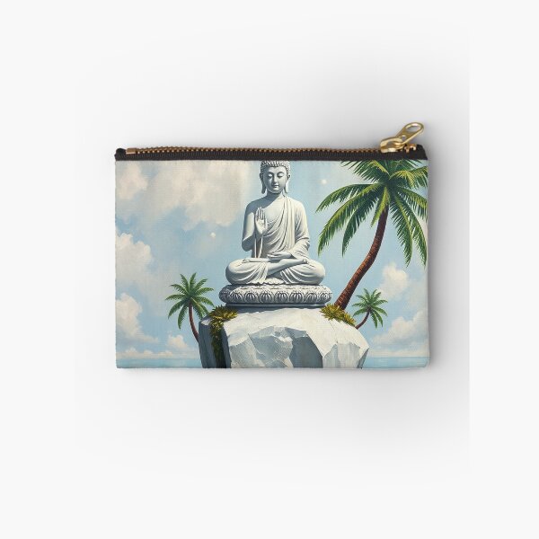 Item preview, The Buddha on a white marble rock designed and sold by MartialArtisan.