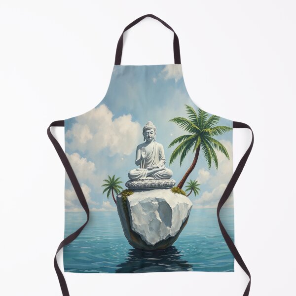 Item preview, The Buddha on a white marble rock designed and sold by MartialArtisan.