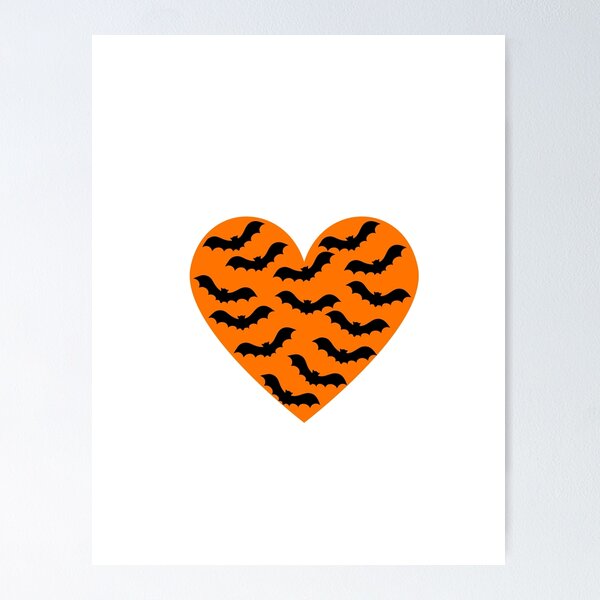 Item preview, Halloween heart: bats in flight designed and sold by Vcartdesing.