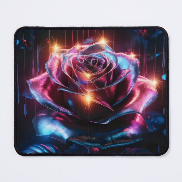 Item preview, Glowing neon rose. designed and sold by MyHappyArtShop.