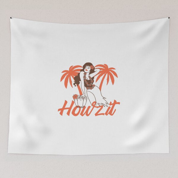 Artikelvorschau, HowZit Frau posiert mit Lei Hawaiianisch inspiriert entworfen und verkauft von GuesthozGraphix.