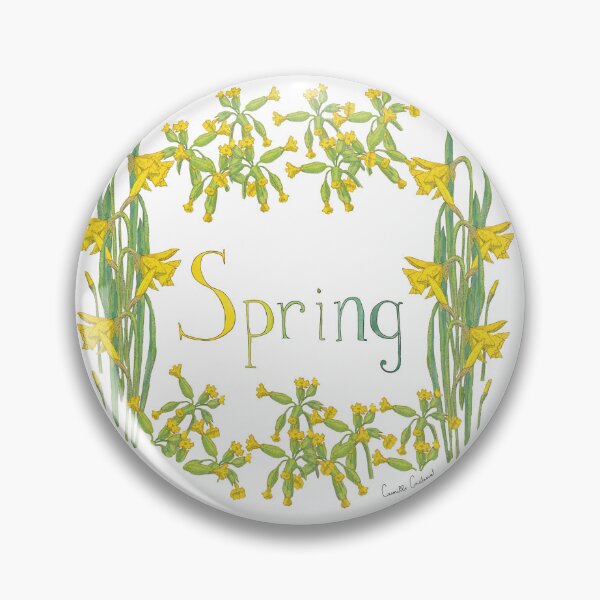 Item preview, Spring wreath daffodils and cowslip - watercolor designed and sold by CamilleCastanet.