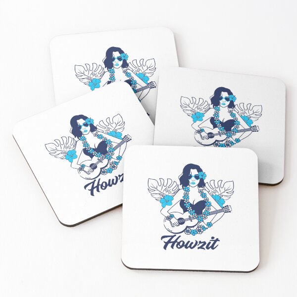 Item preview, HowZit! Woman Posing with sunglasses and guitar Hawaiian Inspired  designed and sold by GuesthozGraphix.