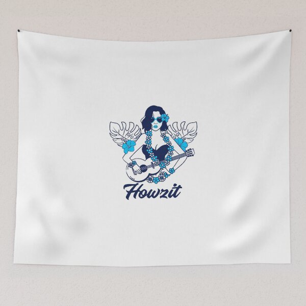 Item preview, HowZit! Woman Posing with sunglasses and guitar Hawaiian Inspired  designed and sold by GuesthozGraphix.