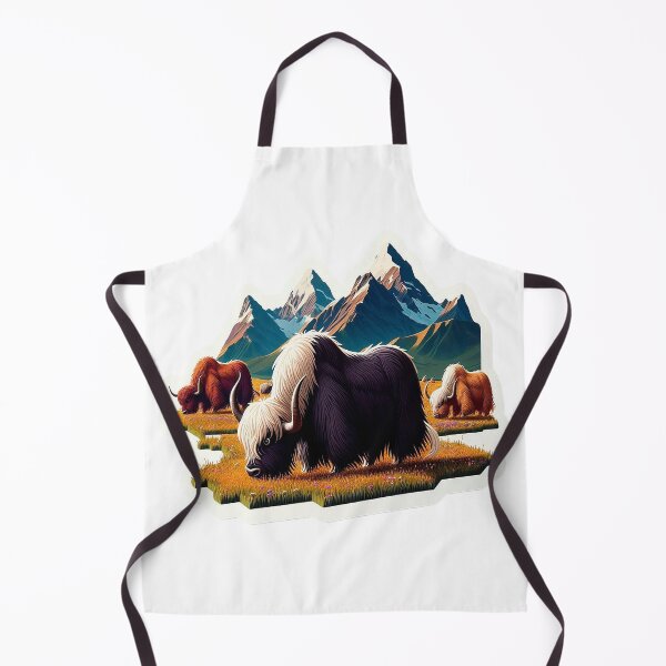 Item preview, Tibetan Yak Grazing in Serene Mountain Meadow: Experience the Majestic Calm of Himalayan Wildlife designed and sold by KreaDesignOne.