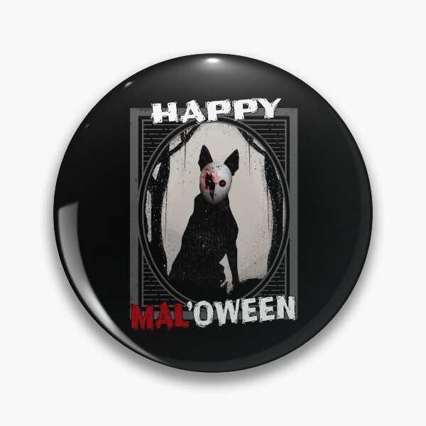 Item preview, Happy Maloween Belgian Malinois Halloween Scary Mask  designed and sold by Guarddogdrive.