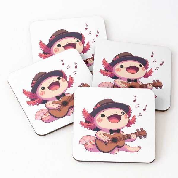 Item preview, CUTE AXALOTL MUSICIAN designed and sold by cami gallo.