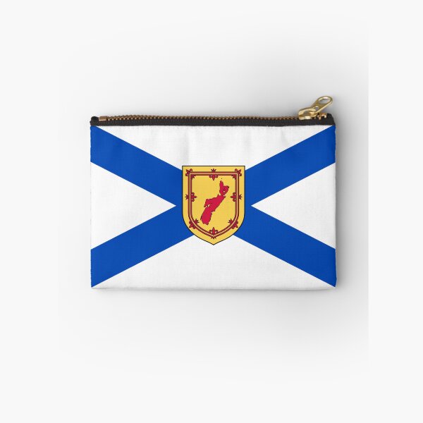 Item preview, Bandera de Nueva Escocia con escudo nacional (bratach Alba Nuadh le sgiath na mòr-roinne) designed and sold by JonathanR1994.