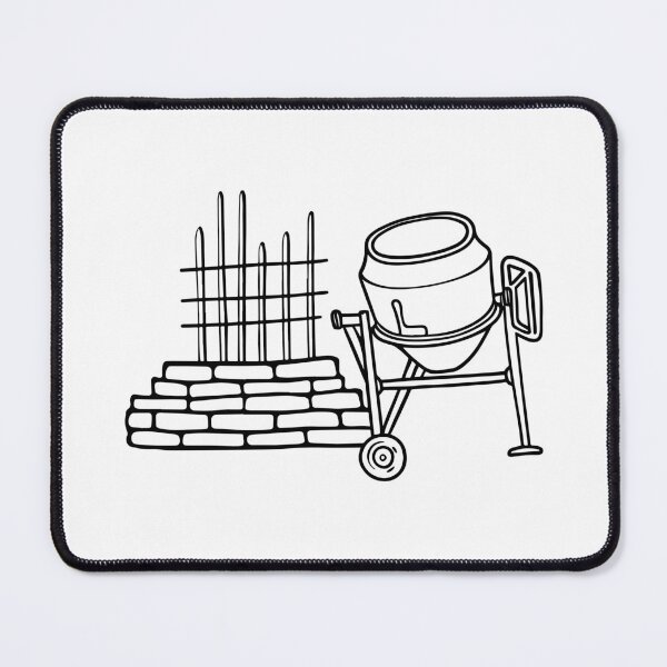Item preview, Concrete foundation with rebar and cement mixer designed and sold by rasagamastore.