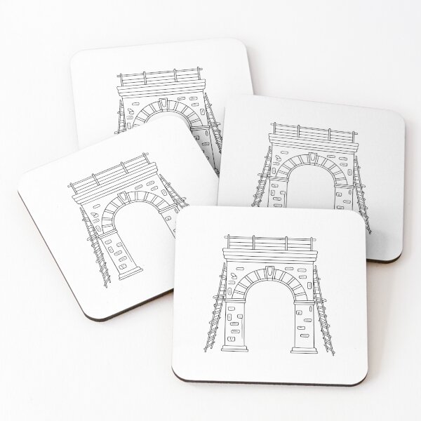 Item preview, Doodle of a stone arch with keystone and scaffolding designed and sold by rasagamastore.