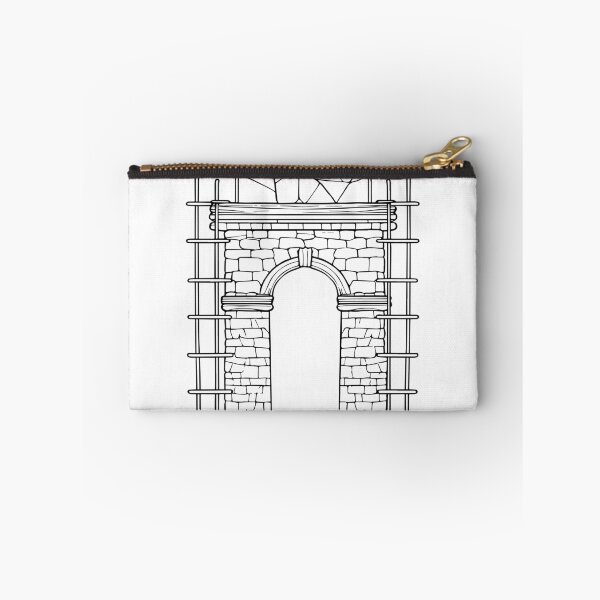 Item preview, Doodle of a stone arch with keystone and scaffolding designed and sold by rasagamastore.