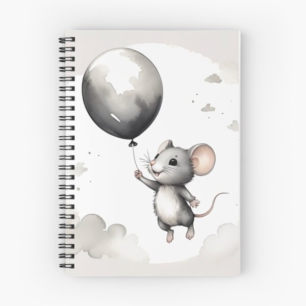 Item preview, Cute Mouse with Balloon designed and sold by Pawsandco.