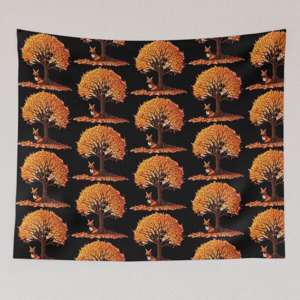 Item preview, autumn tree with fox designed and sold by ericrautenbach.