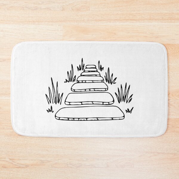 Item preview, Doodle of a stone pathway in the grass designed and sold by rasagamastore.