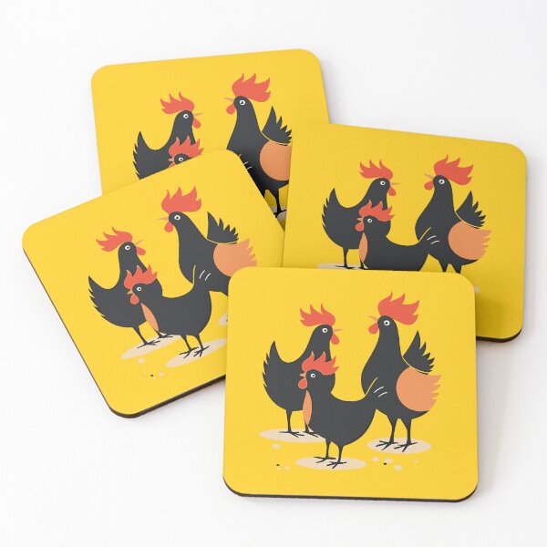 Item preview, Three French Hens Retro Mid-Century Cut-Out 2 designed and sold by taiche.