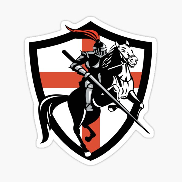 Artikel-Vorschau von Mittelalterlicher Ritter, der Saint Georges Cross stößt, designt und verkauft von MintedFresh.