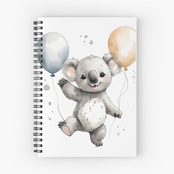 Aperçu de l'œuvre Koala Adorable avec Deux Ballons créée et vendue par Pawsandco.
