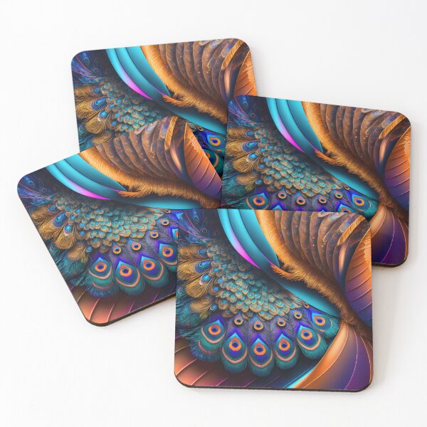 Item preview, Abstract Design - Feathers of Peacock designed and sold by cabana.space.