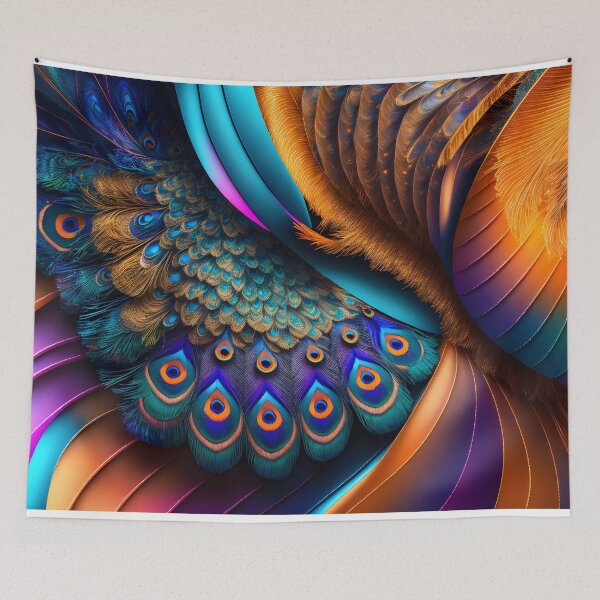 Item preview, Abstract Design - Feathers of Peacock designed and sold by cabana.space.