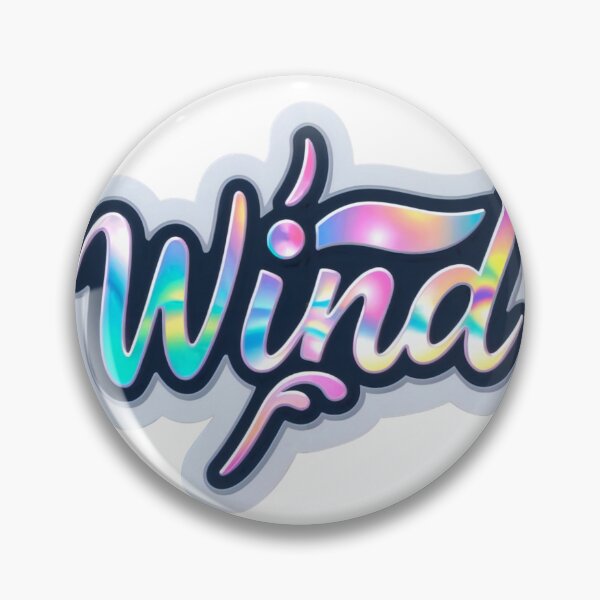 Item preview, text sticker wind in vibrant palette  designed and sold by Creative88Art.