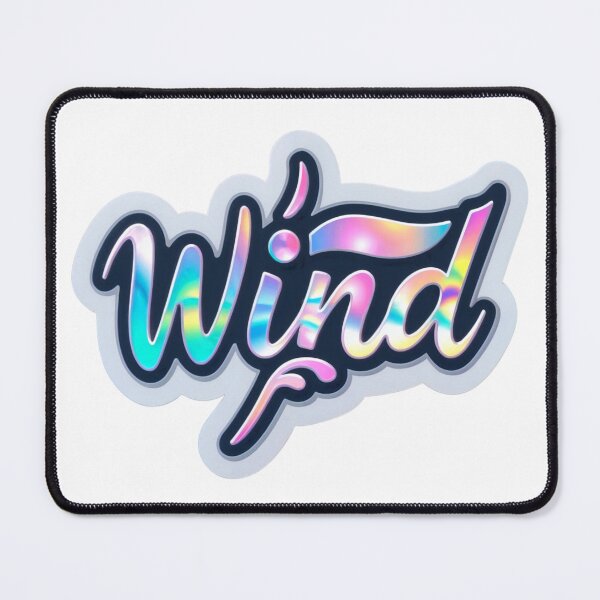 Item preview, text sticker wind in vibrant palette designed and sold by Creative88Art.