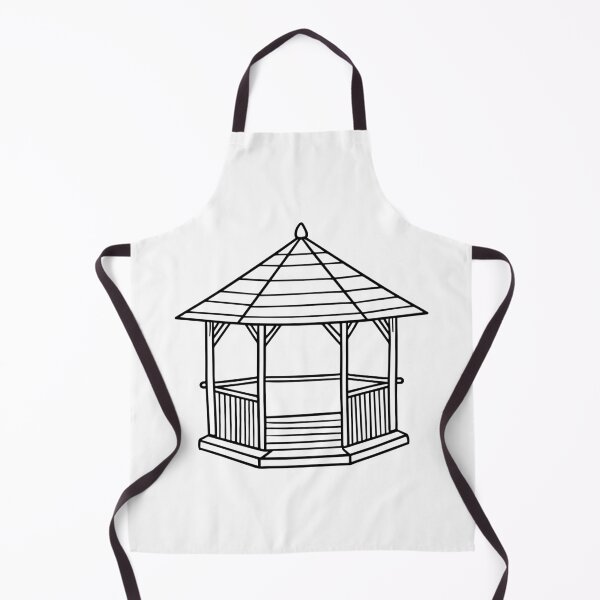 Item preview, Doodle of a wooden gazebo designed and sold by rasagamastore.