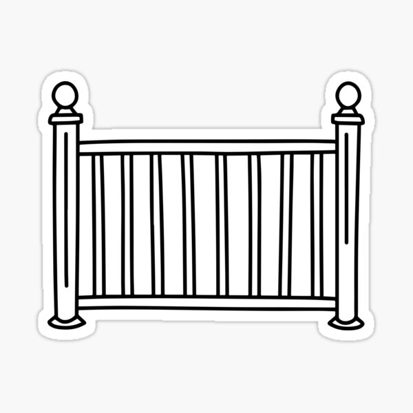 Item preview, Doodle of a metal railing designed and sold by rasagamastore.