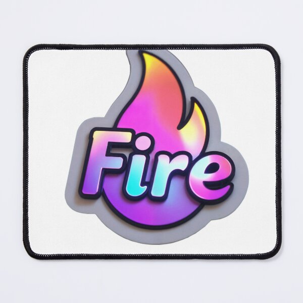 Item preview, Text design fire in vibrant holo style designed and sold by Creative88Art.