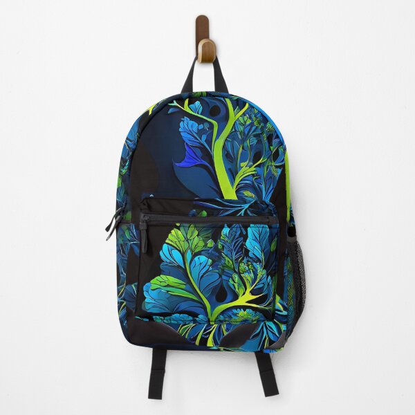 Item preview, Fractal Forest with neon green and electric blue for a vibrant, mystical design designed and sold by Tchoice.