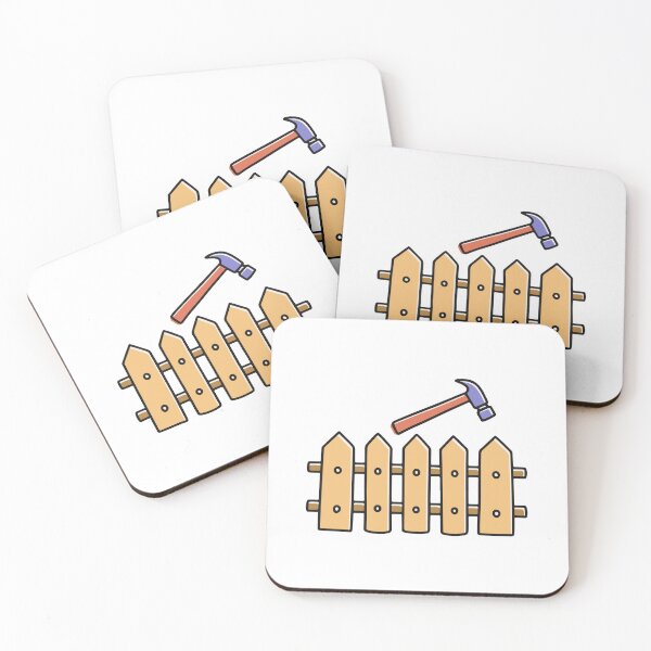 Item preview, wooden fence with hammer designed and sold by rasagamastore.