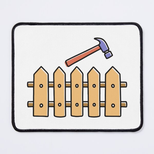 Item preview, wooden fence with hammer designed and sold by rasagamastore.