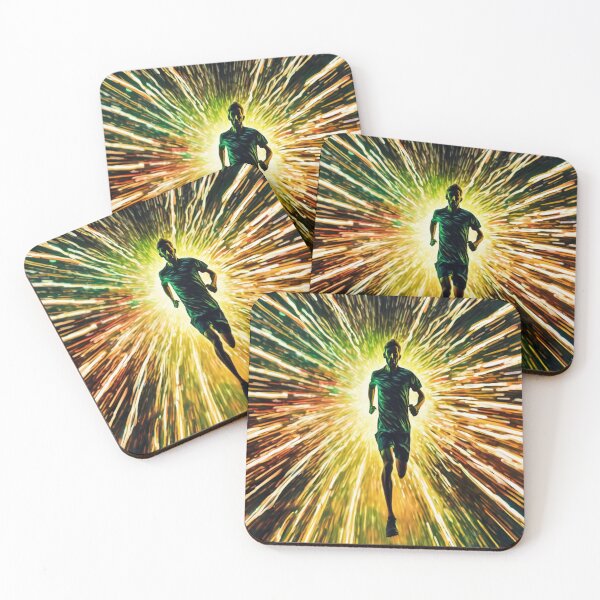 Item preview, "Cosmic Runner: Athlete Racing Through Space" designed and sold by Artisticanvas.