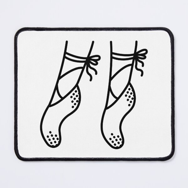 Item preview, Black line ballerina's legs in pointe shoes designed and sold by OM-lova.
