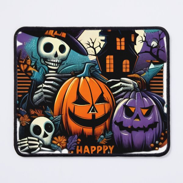 Artikelvorschau, Spukhaftes Halloween-Kürbis- und Skelett-Design entworfen und verkauft von Flownow.