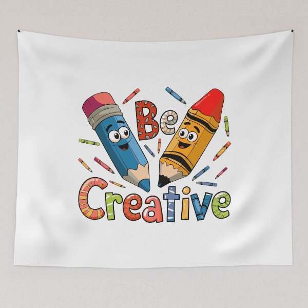 Item preview, Kids Art Colorful Illustration Playful Creative Message Crayon Pencil designed and sold by w1ckerman.