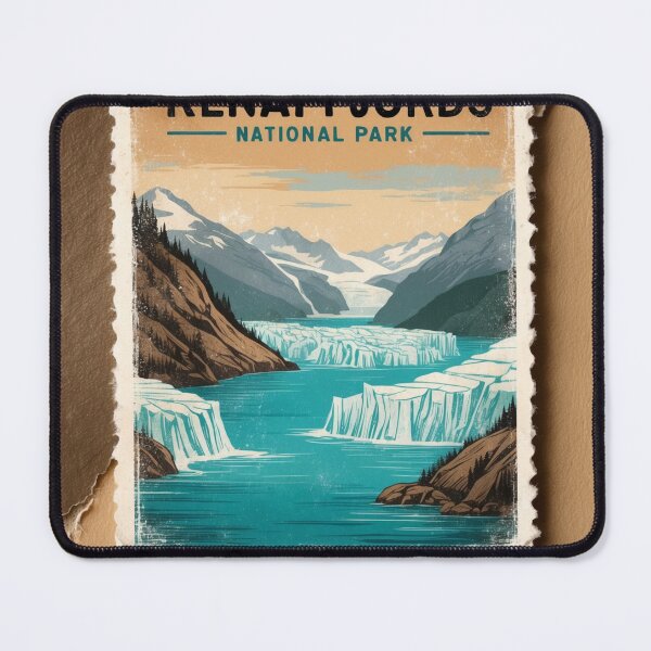 Item preview, Kenai Fjords National Park Postcard Vintage Retro Travel designed and sold by TravelPostcardGems.