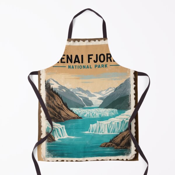 Item preview, Kenai Fjords National Park Postcard Vintage Retro Travel designed and sold by TravelPostcardGems.