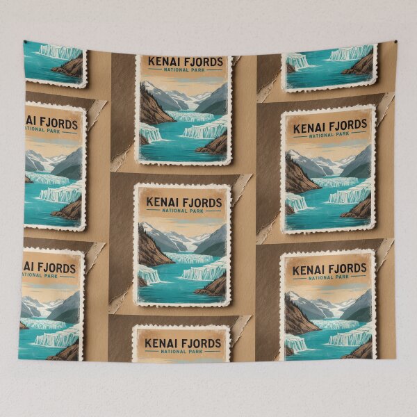 Item preview, Kenai Fjords National Park Postcard Vintage Retro Travel designed and sold by TravelPostcardGems.