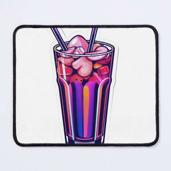 Item preview, glass digital color drink sticker with fruits designed and sold by Creative88Art.