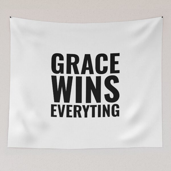 Item preview, GRACE WINS EVERYTING | CHRISTIAN, JESUS, GOD designed and sold by Minimalist Quotes and Sayings.