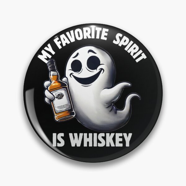 Item preview, Whiskey is my favorite spirit Halloween ghost designed and sold by MilkyForest.