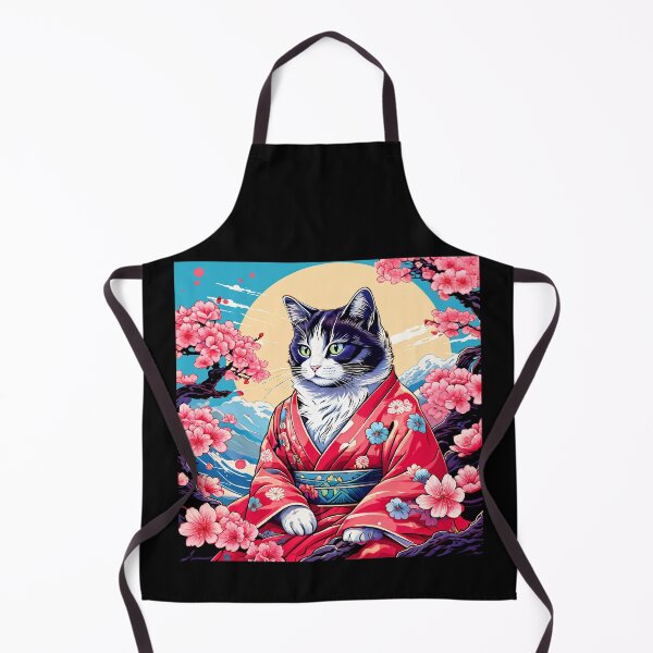 Item preview, cute kimono cat with sakura and japanese style designed and sold by Catophile.