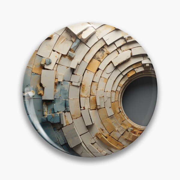 Item preview, Geometric - Wall Circle Beige and Teal designed and sold by KootenayDesigns.